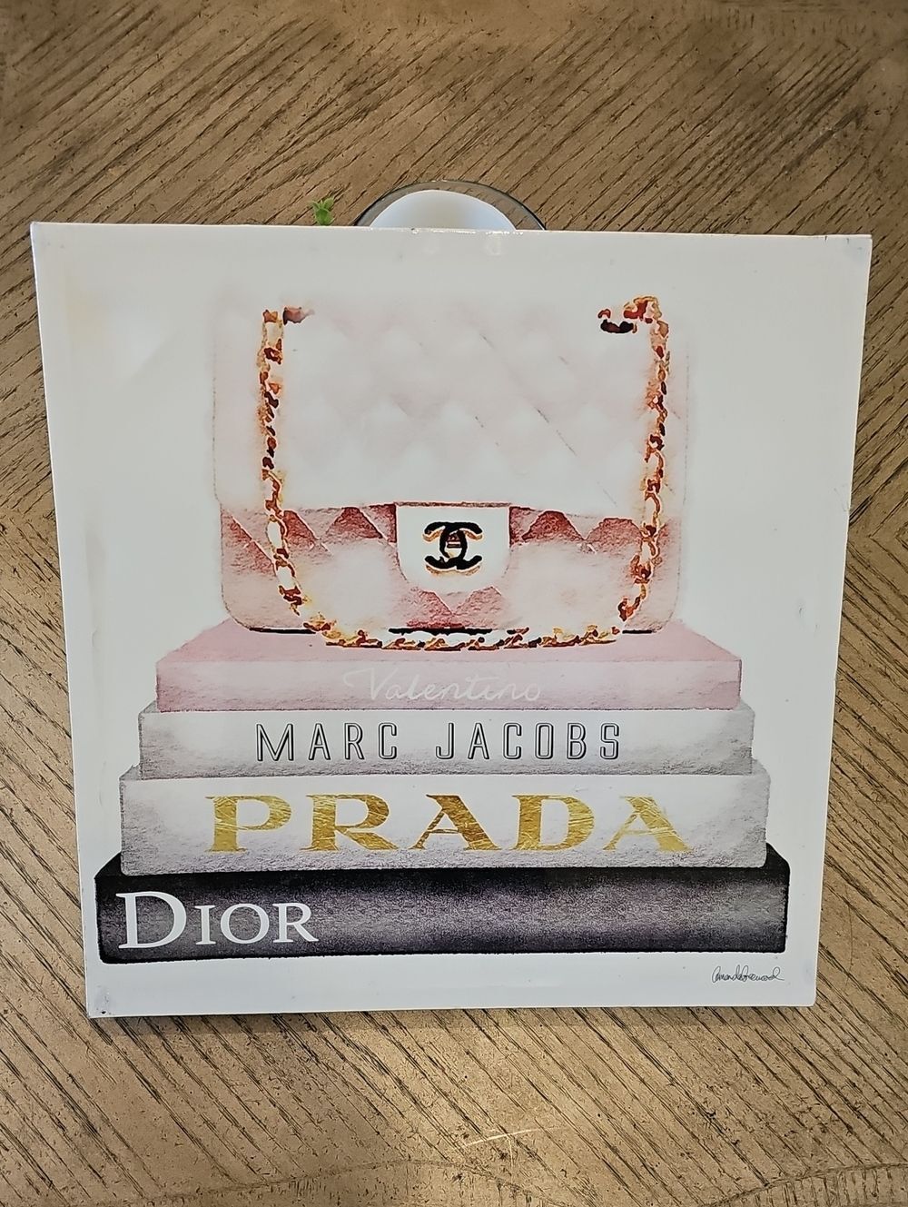 CHANEL Valentino Marc Jacobs Prada DIOR Designer Purse Bookstack Wall Art